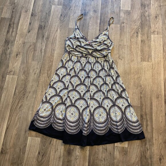 Elle Swing Dress Geometric Spaghetti Straps Size Small - Picture 4 of 7